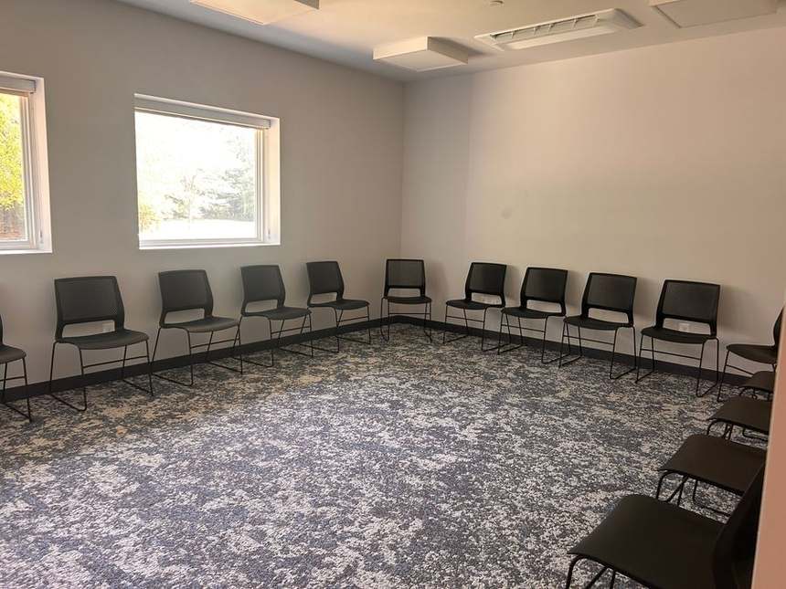 Group therapy room with chairs set in a circle at Still Detox New Jersey in Mays Landing