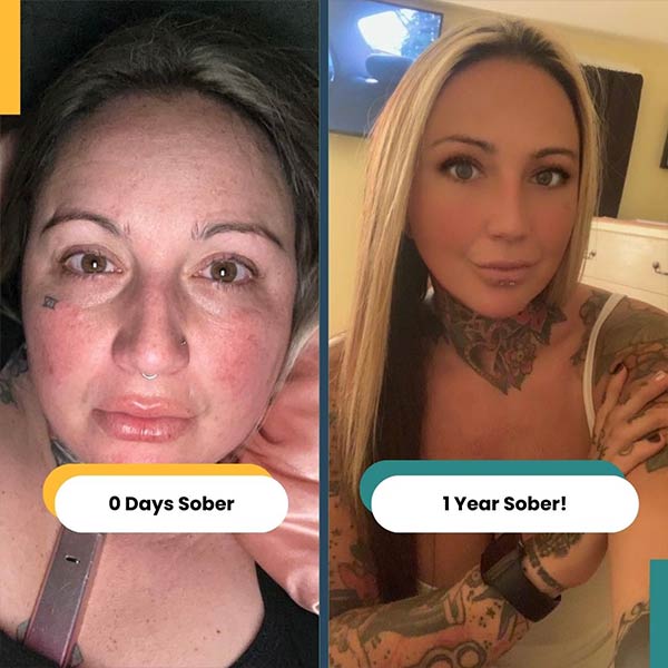 Still Detox alumni before and after addiction recovery: 1 year sober