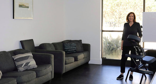 Massage therapy room offered as part of holistic detox care at Still Detox