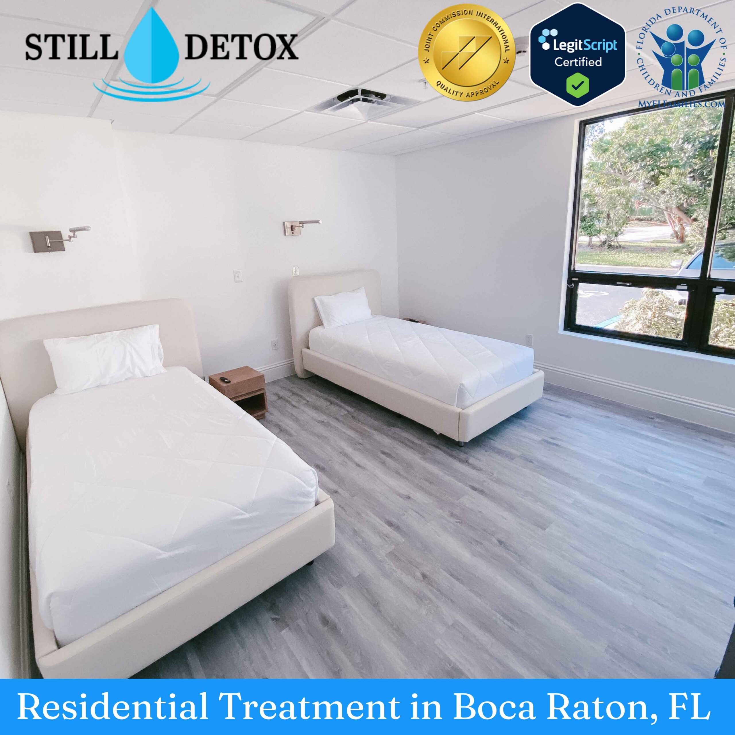 Private room at Still Detox inpatient rehab and residential treatment center in Boca Raton, FL