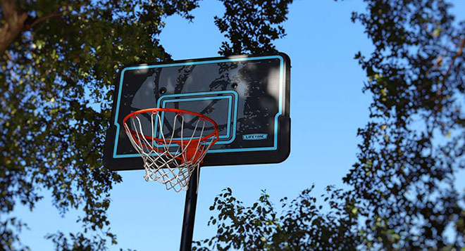 Backyard basketball court at Still Detox in Boca Raton
