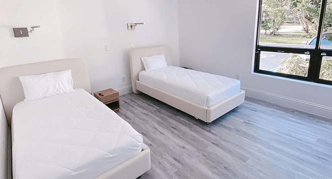 Client bedroom at Still Detox in Boca Raton