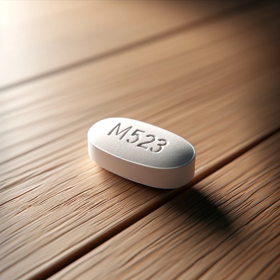 m523 white oval pill