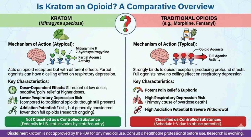 is kratom an opioid drug