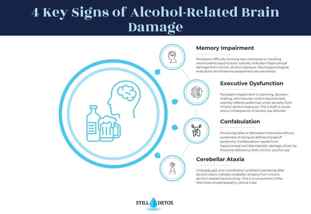 Alcohol brain damage signs