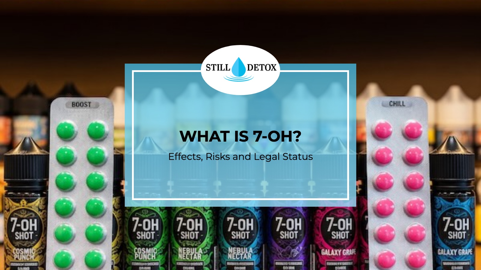 What Is 7-OH? Effects, Risks and Legal Status title card from Still Detox